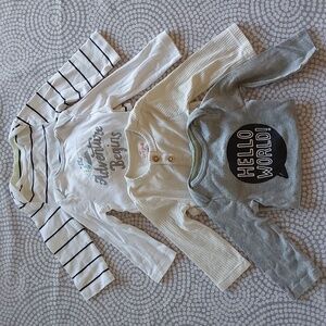 Baby 4-Piece Long-Sleeve Bodysuits/Onsies